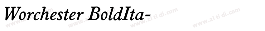 Worchester BoldIta字体转换
